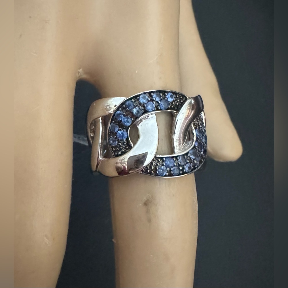 NIB EFFY Sapphire & Sterling Silver Ring